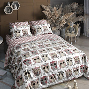 КПБ Luxor поплин Тинейджер Совушки Розовый нав.1-70*70