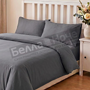 ADELIS Простынь перкаль гл/кр на резинке 180*200/30 Графит