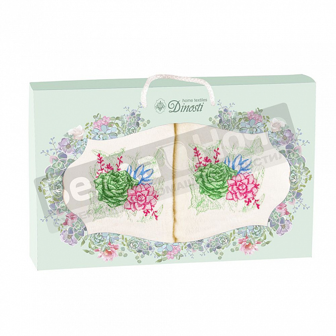 Детальная картинка товара «диности 2 пр. к-т полотенец м/ф 2-40*70 ррмф-17 цветущий лотос»