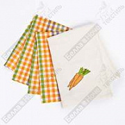 Василиса 3 пр. К-т полотенец лен/п/л отб/пестр с выш 3-50*70 Фазенда Морковь