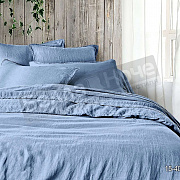 КПБ  Koenigson теплый лён с натяжной простыней 2,0 сп. 160*200*30 диз.15-4030 Himlen