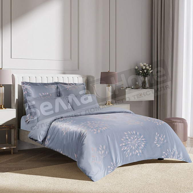 Детальная картинка товара «кпб эстетика сатин- жакк 1,5 сп. амариллис книжка»