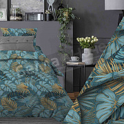 КПБ Бояртекс бязь Евро 321 Тропики в.4/1 Бирюзовый (L)