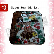 Смун Плед синтетический 110*140 глад. 507-1 Мишка на черепашке Коричневый