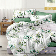 КПБ Люксония поплин Евро с натяжной простыней 180*200 Листва 