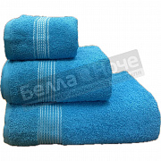 ВВТ 3 пр. К-т полотенец цв.609 Бирюзовый 375гр (100)