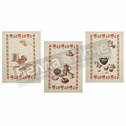 Беларусь 3 пр. Ком-т полотенец лён- хл 3-45*60 рис. 2 цв.0 Белорусская кухня- 2