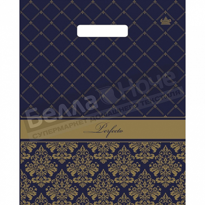 Детальная картинка товара «пакет пэ с вырубной ручкой 37*30+3 тико перфекто вензель»