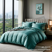 КПБ Luxor сатин гл/кр 1,5сп. диз. № 16-5114 Зеленый (N)