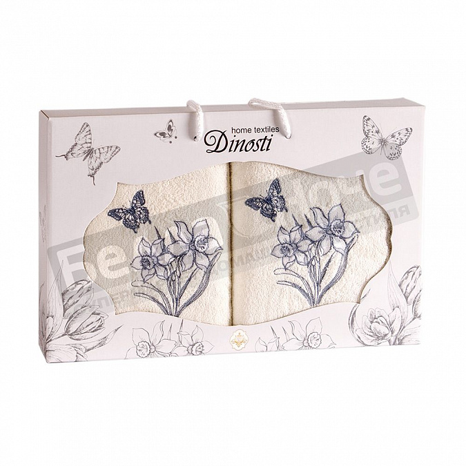 Детальная картинка товара «диности 2 пр. к-т полотенец м/ф 2-40*70 ррмф- 3 нарцисс»