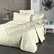 Люксония Пододеяльник страйп- сатин 2,0сп. Экрю