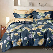 КПБ Люксония поплин Евро с натяжной простыней 180*200 Одуванчик Синий 