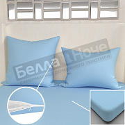 Люксония К-т наволочек поплин гл/кр 2-70*70 Голубой