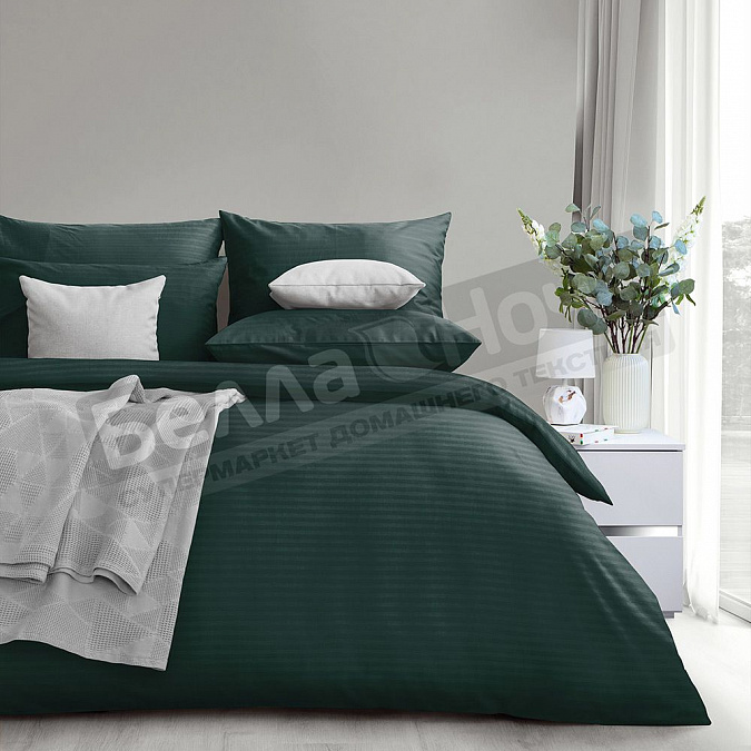 Детальная картинка товара «кпб веросса страйп дуэт 70274 dark green »
