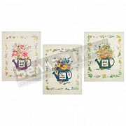 Беларусь 3 пр. Ком-т полотенец лён- хл 3-45*60 рис.389 цв.1 Летний букет