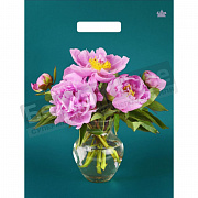 Пакет ПЭ с вырубной ручкой 31*40 Тико Ламинация Любимые пионы