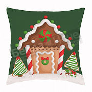 НГ ВН Подушка ПЭСТ/рогожка 40*40 Ш0374 Сладкая избушка 74