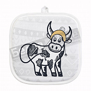 СД Прихватка полиэстер 20*20 Коровка