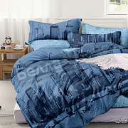 КПБ Люксония поплин Евро Синий город