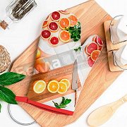 Бояртекс Фартук двунитка 80*70 Цитрусовый фреш МАРКИРОВКА